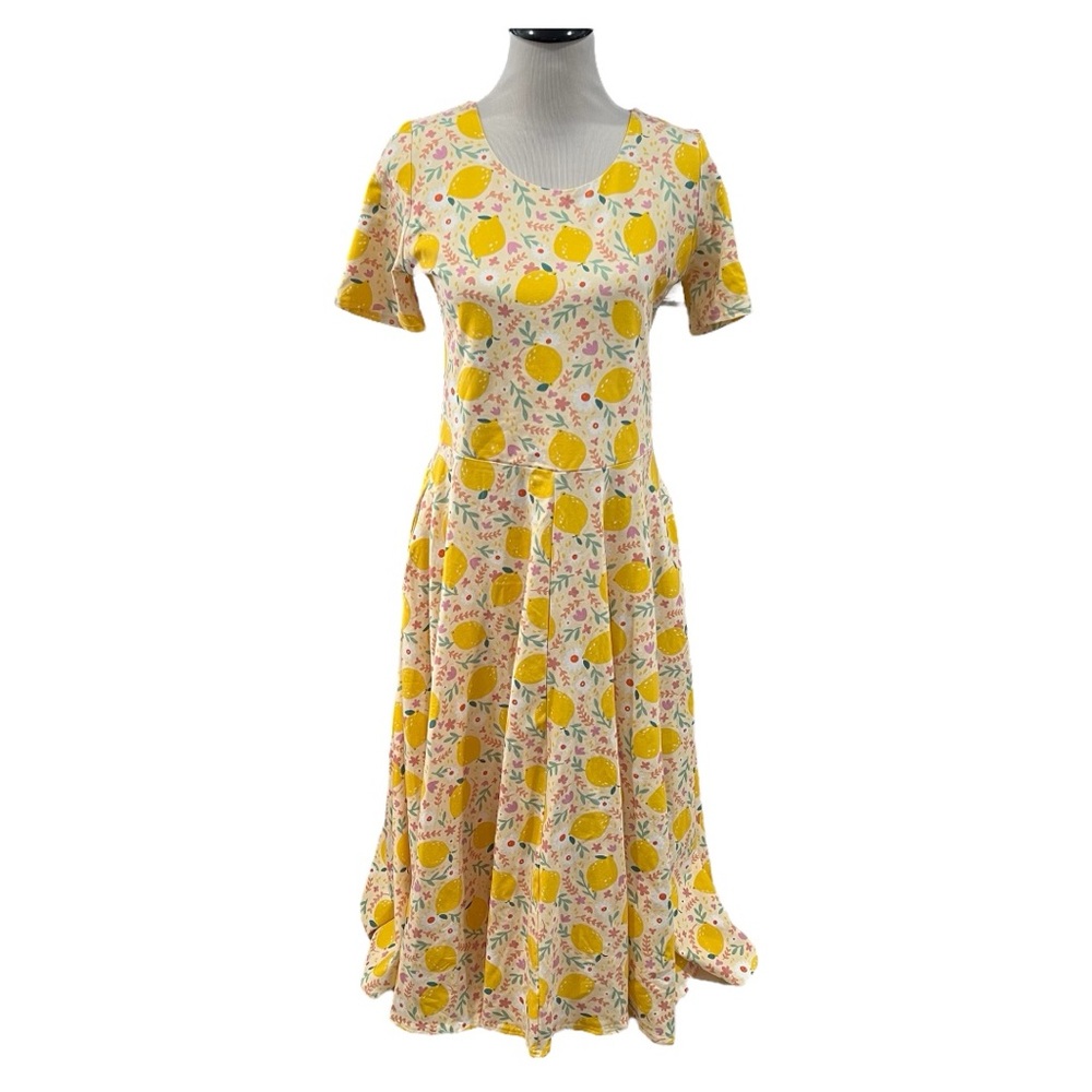 EleStory Women’s Organic Cotton Lemon Dress Size XL